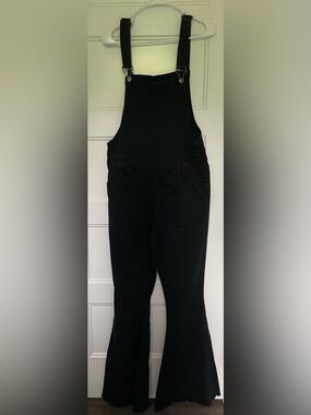 Pink Lily - M - bell bottom overalls